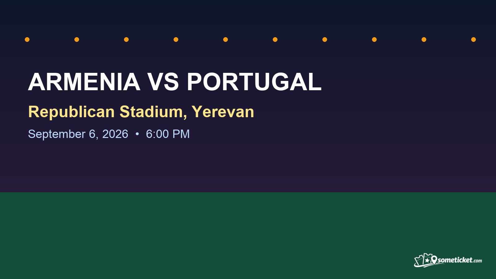 Armenia vs Portugal Yerevan match tickets image