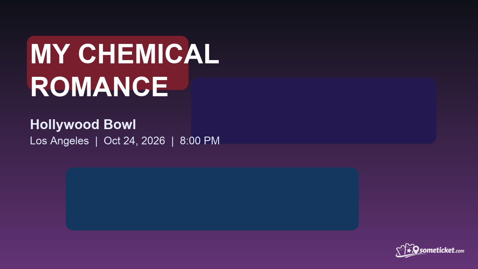 My Chemical Romance Hollywood Bowl Los Angeles tickets image